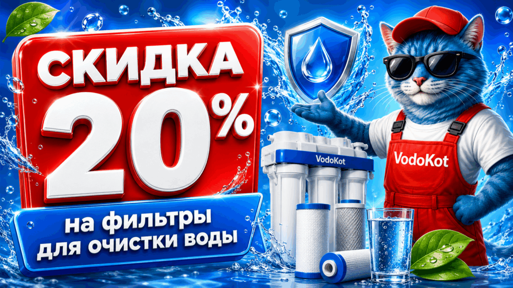 Скидка 20% на фильтры для очистки воды