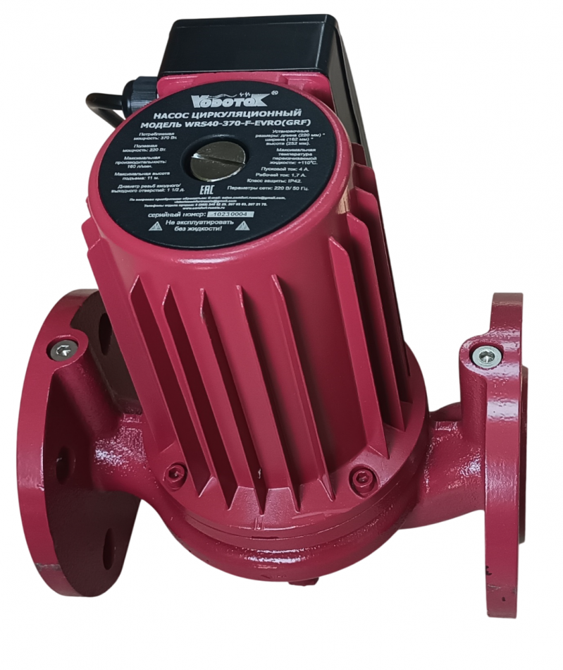 Циркуляционный фланцевый насос Vodotok WRS 40-370-F-EVRO (GRF)