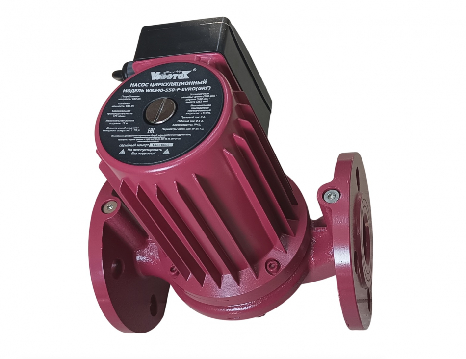 Циркуляционный фланцевый насос Vodotok WRS 40-550-F-EVRO (GRF)