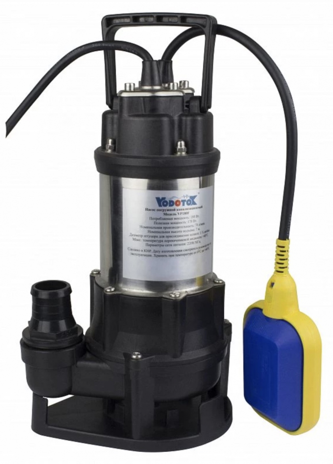 Насос фекальный Vodotok НФП-4м³/ч-6М-350ВТ (VP180F)