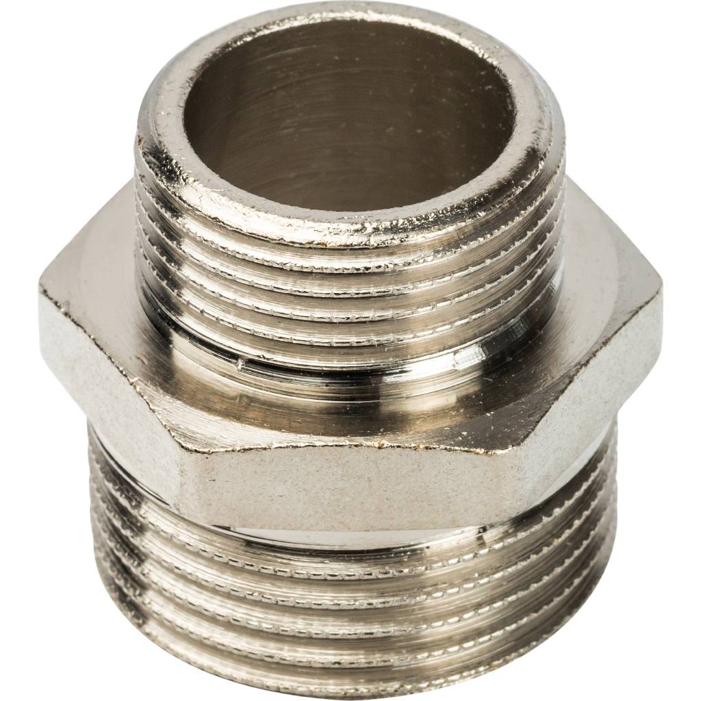Ниппель НН переходной никелированный 1″X3/4″ (10/90) STOUT