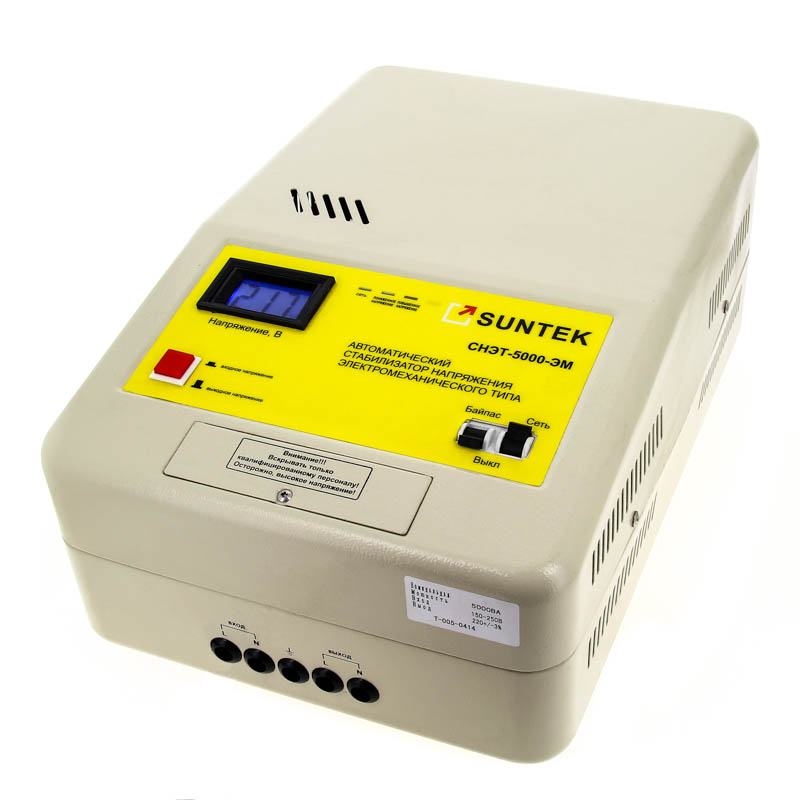Стабилизатор напряжения Suntek 5000 ВА ЭМ